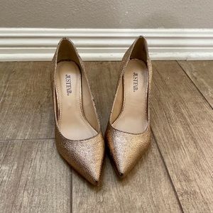 New Rose Gold Heel Pumps